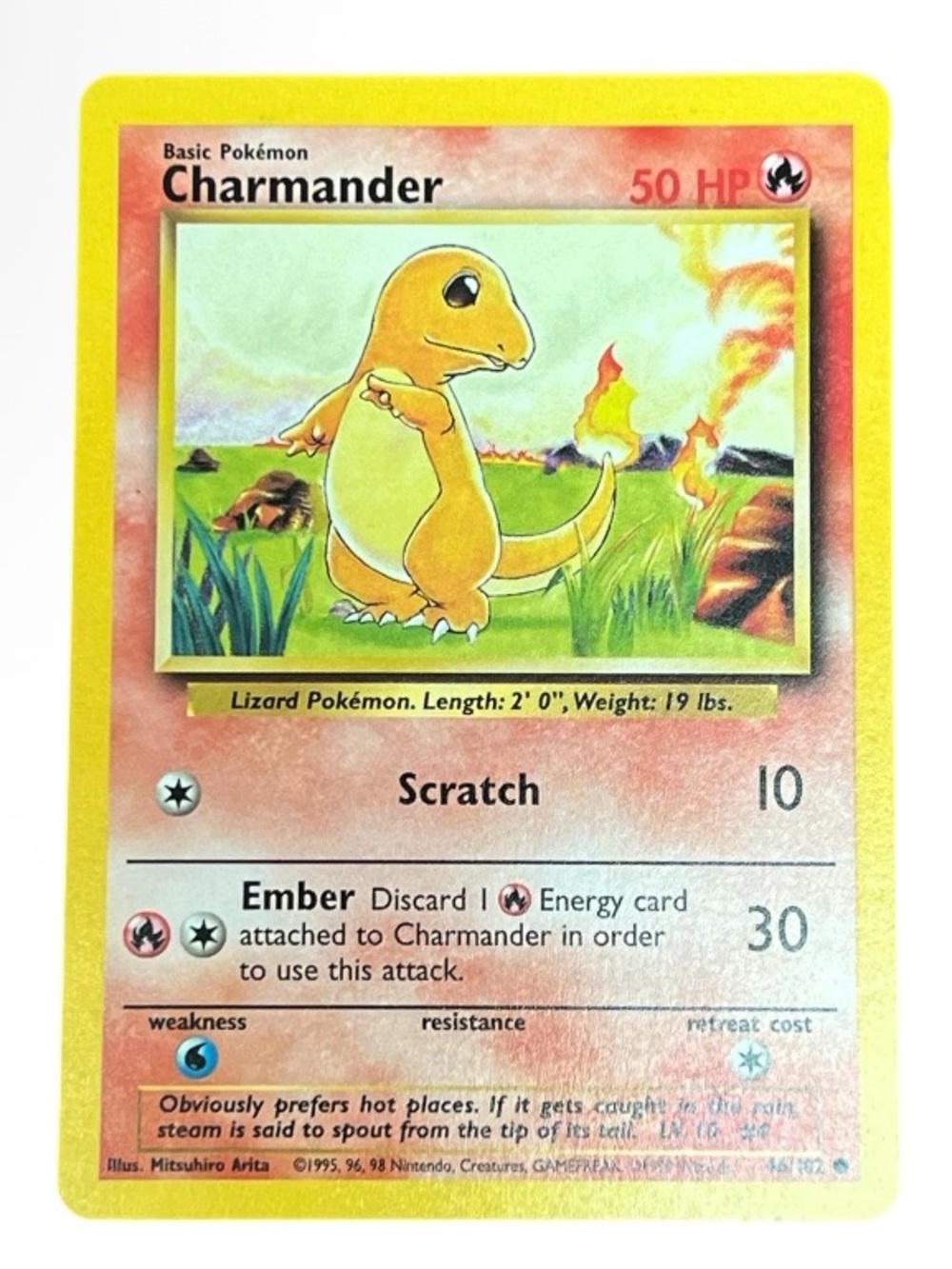 Vintage Pokemon Charmander Playing Card